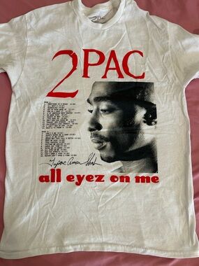 Spencer's White 2PAC All Eyez On Me Graphic Tee